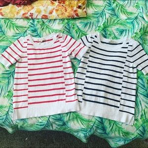 2 LOFT short sleeve sweaters
